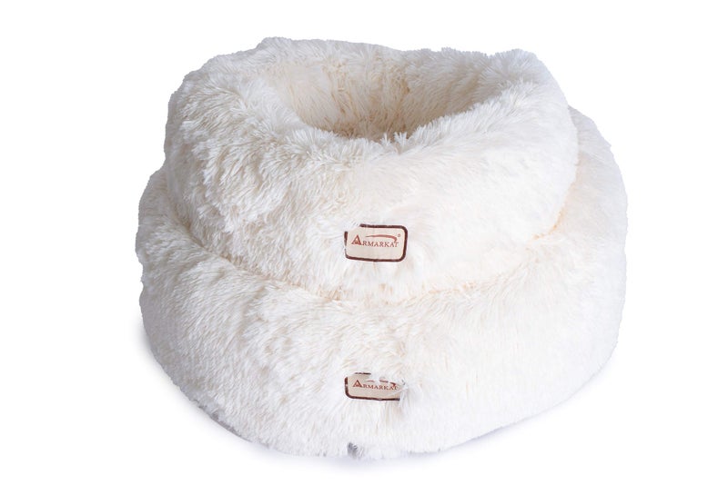 Armarkat Cuddle Bed Model C70NBS-M, Ultra Plush and Soft, White - Image 5